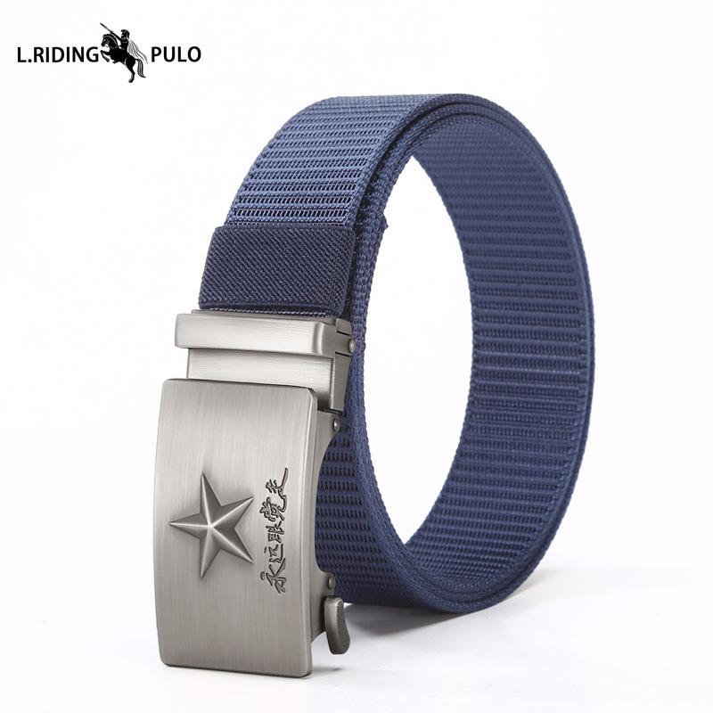 

Мужской нейлоновый ремень Военный фанат Тренировки на открытом воздухе Повседневный Мужской ремень для брюк со звездой из сплава 125cm