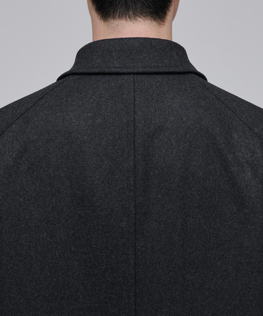 Musinsa Standard Mtr Oversized Balmacaan Coat [Charcoal Grey]