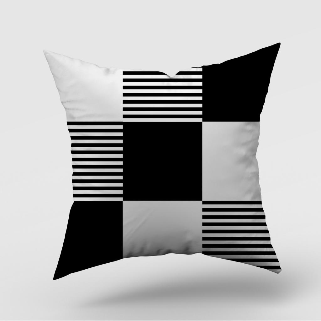 Modern Simple Black and White Geometric Pillow Case Home Sofa Pillow Cushion Cover