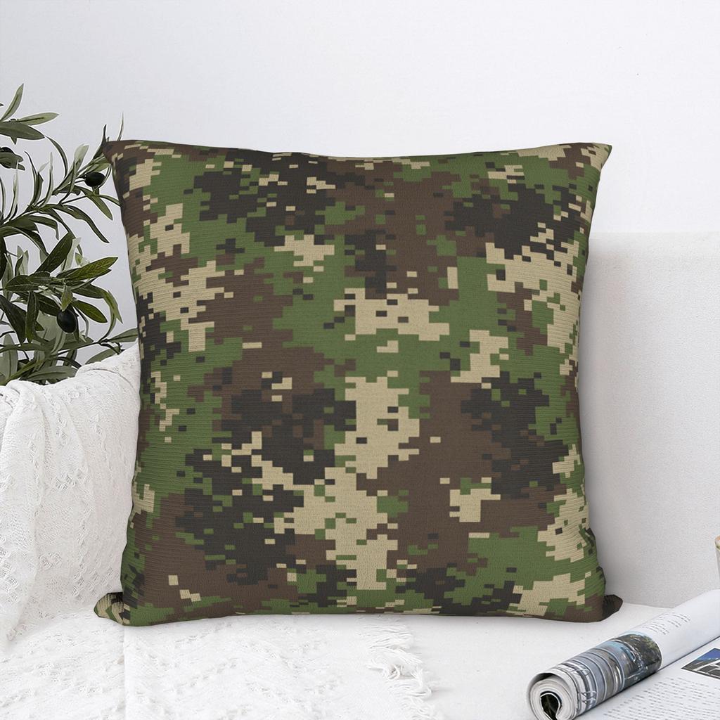 Camo Style Black Orange Camouflage Pillow Case Square Pillow Cover Funny Pillowcases For Sofa Home Decoration