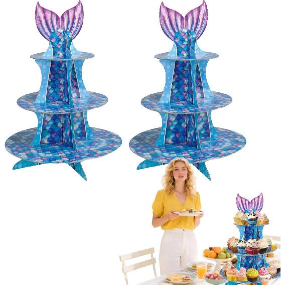 3 Tier Butterfly Cupcake Stand,Suitable for Butterfly Themes – Easy to Assemble& Reble(1Butterfly)
