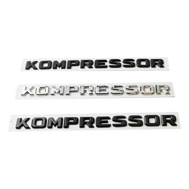 Compatible with Mercedes-Benz C-Class/E-Class C200/C180/E300 Rear Tail KOMPRESSOR Car Emblem Sticker.