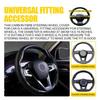 2PCS For Honda Black Car Steering Wheel Booster Cover Accessories Carbon Fiber A