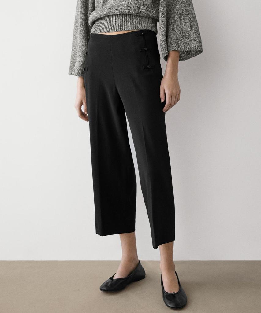 Masimodutti Button Detail Capri Pants