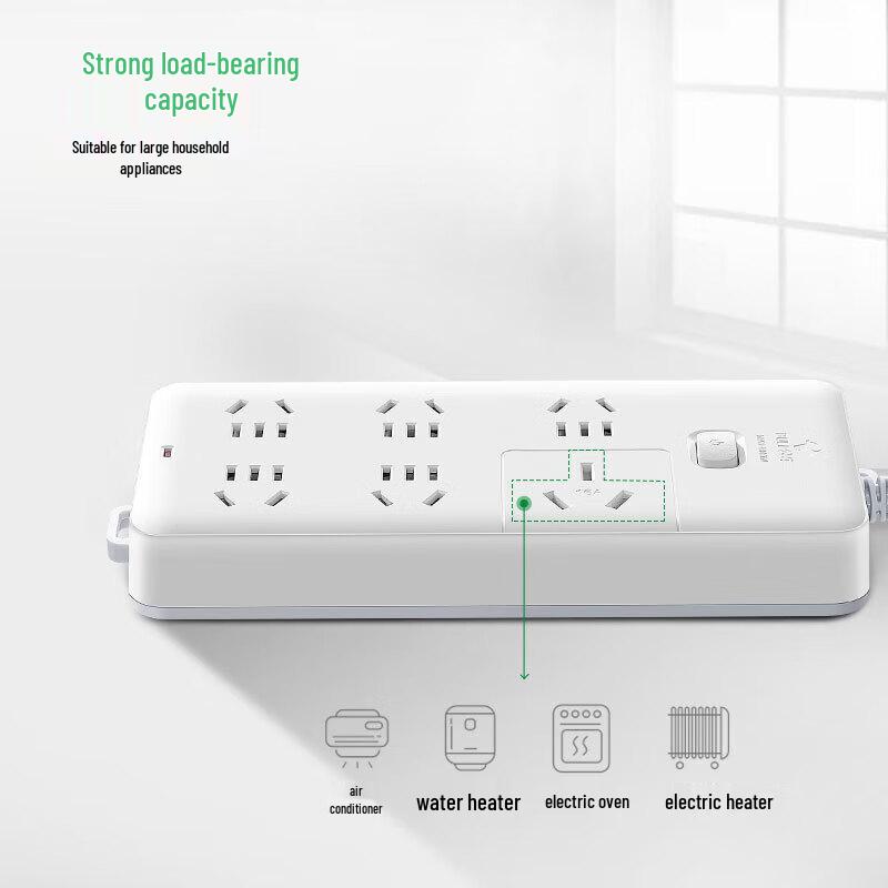 BULL GN-B15D 16A Air Conditioner Power Strip CN Plug (adapter Included)