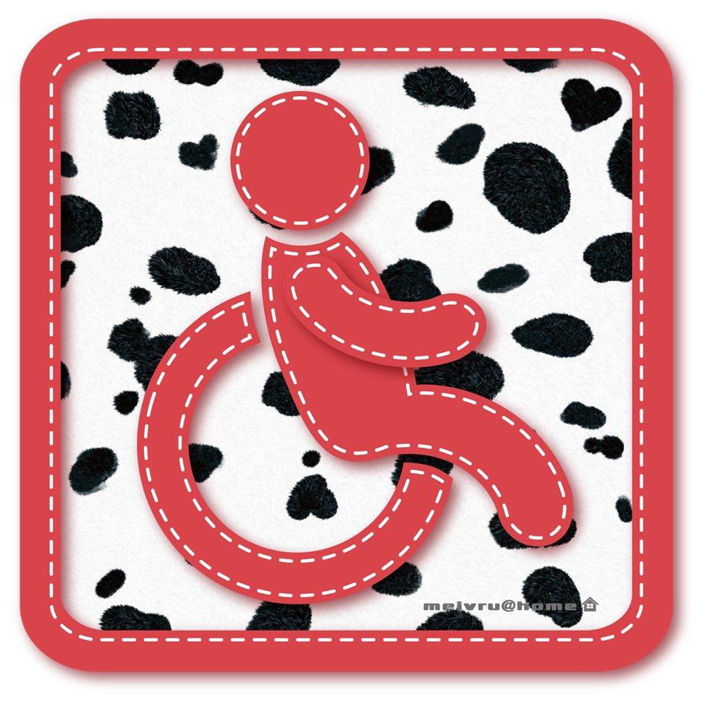[Magnet] Wheelchair Mark Magnet Sticker/Animal Pattern Welfare Vehicle Wheelchair Wheelchair one size