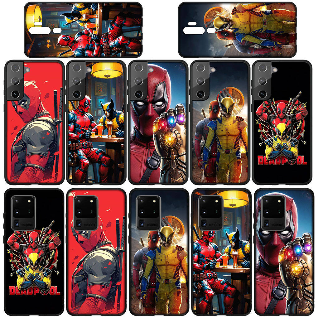Phone Case for iPhone 17 16 15 Plus XR Huawei P30 P20 Lite Redmi Note 14 12 11 13 Pro Max OPPO A60 A80 A40 A18 A38 A54 Marvel Wolverine Deadpool Cover