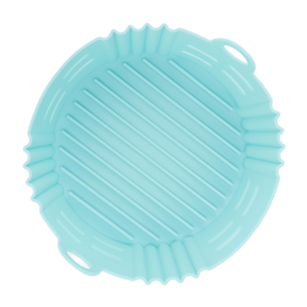 Fritteuse Silikon Einlage Hitzebeständig Elastisch Waschbar Lebensmittelqualität Wiederverwendbar Fritteusenkorb zum Kochen Blau