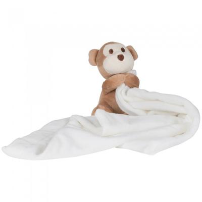 Plüsch-Affen-Schmusedecke für Babys, Jungen/Mädchen (2er-Pack)