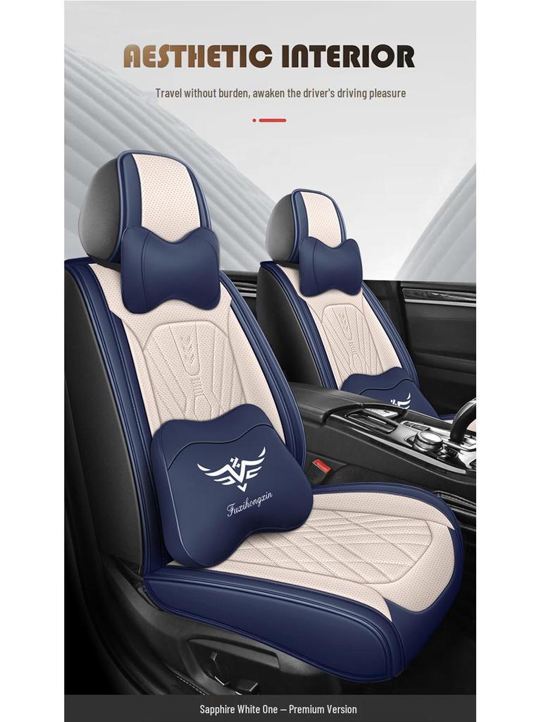 Universal Leather Car Seat Cushion: Durable, Full Wrap, All-Season Cover for Small Cars, SUVs, and Sedans