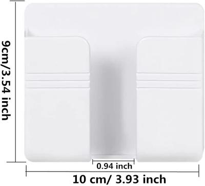 8 Stück lochfrei Multifunktions-Wandmontage-Aufbewahrungsbox Organizer TV-Fernbedienung Halter für Mobiltelefon-Stecker zum Aufladen
