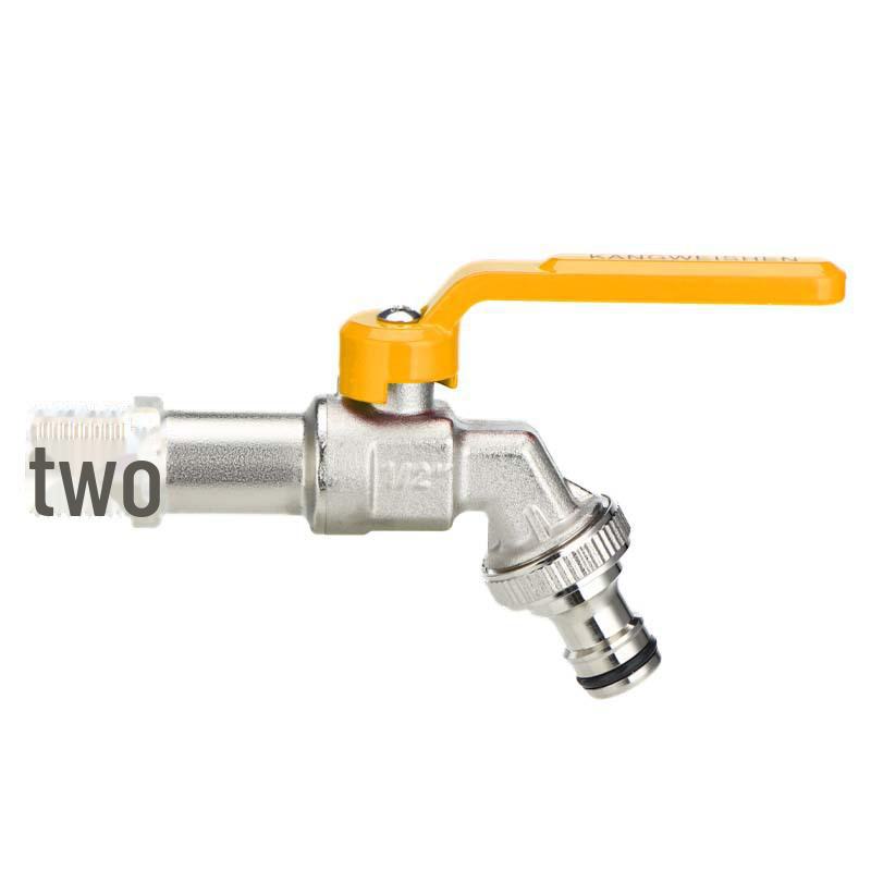 Outdoor Double-Control Brass Faucet for Kitchen and Garden