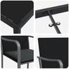 Garden Dining Set 9 pcs Black and Gray PE Rattan