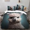 Fun Alpaca Printed Bed Three-Piece Set, Bedding, Digital Printed Bedding