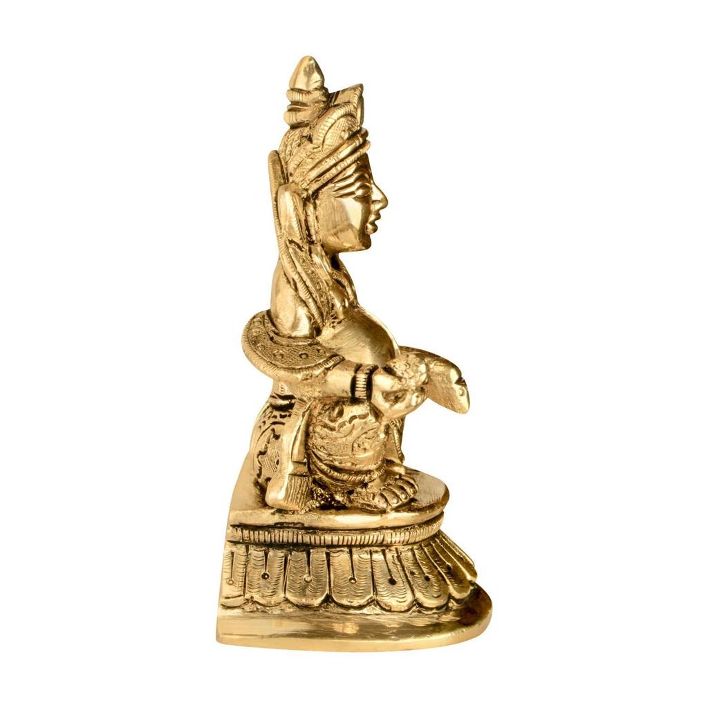Kuber-Statue aus Messing | Höhe: ca. 12 cm. | Vastu-Figur für Zuhause und Büro | Zonale Platzierung - Norden |