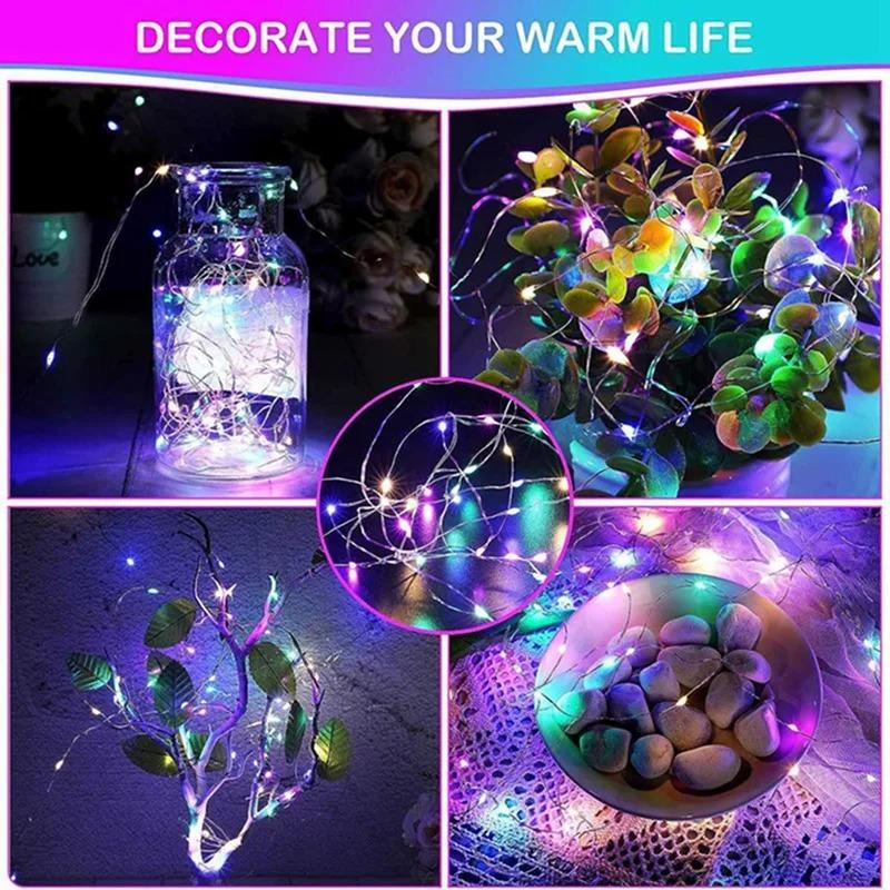 1Pack Fairy Light String Led Copper Wire String Light 1/2/3/5/10M Battery Powered for Bedroom Garden Party Wedding Decoration