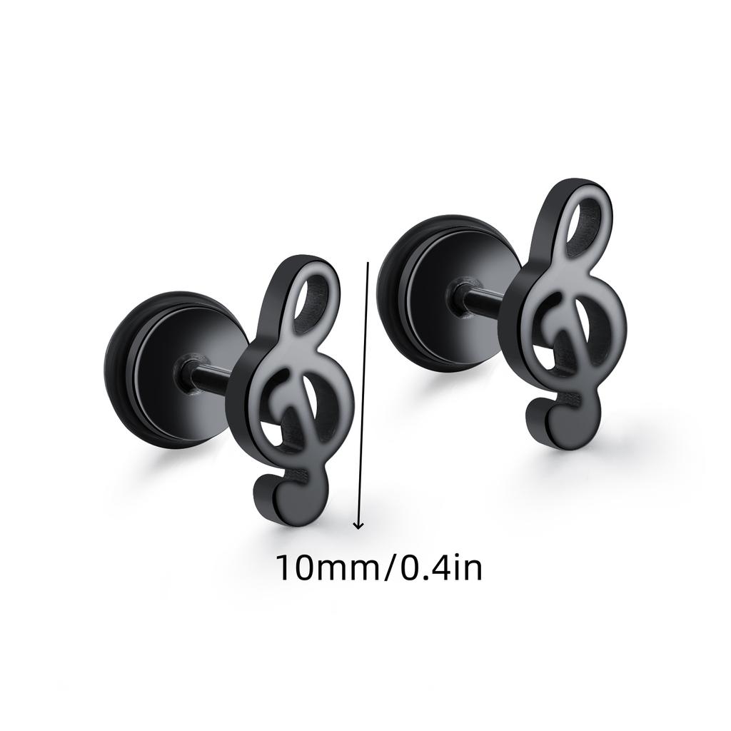 1Pair Star Lightning Titanium Steel Unisex Women Men Black Clear Crystal Zircon Ear Studs Earrings Shiny Piercing Jewelry Gift