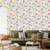Wallpaper Colorful Dinosaurs Flowers Nature for Living Room and Bedroom 50x1000