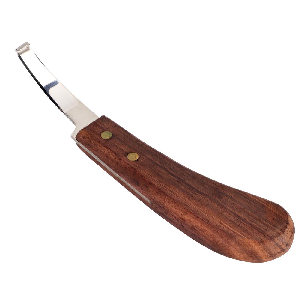 Steel Hoof Knife with Wooden Handle Pointed Cattle Livestock Hand Hoof Trimming Tool for FarmRight