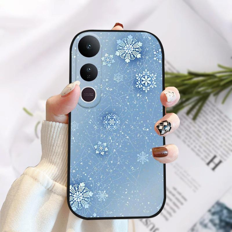 For Vivo V50 Lite 5G Case Fashion Luxury Printed Black Matte Soft TPU Silicone Bumper Cover For Vivo V50Lite 4G Phone Case Funda