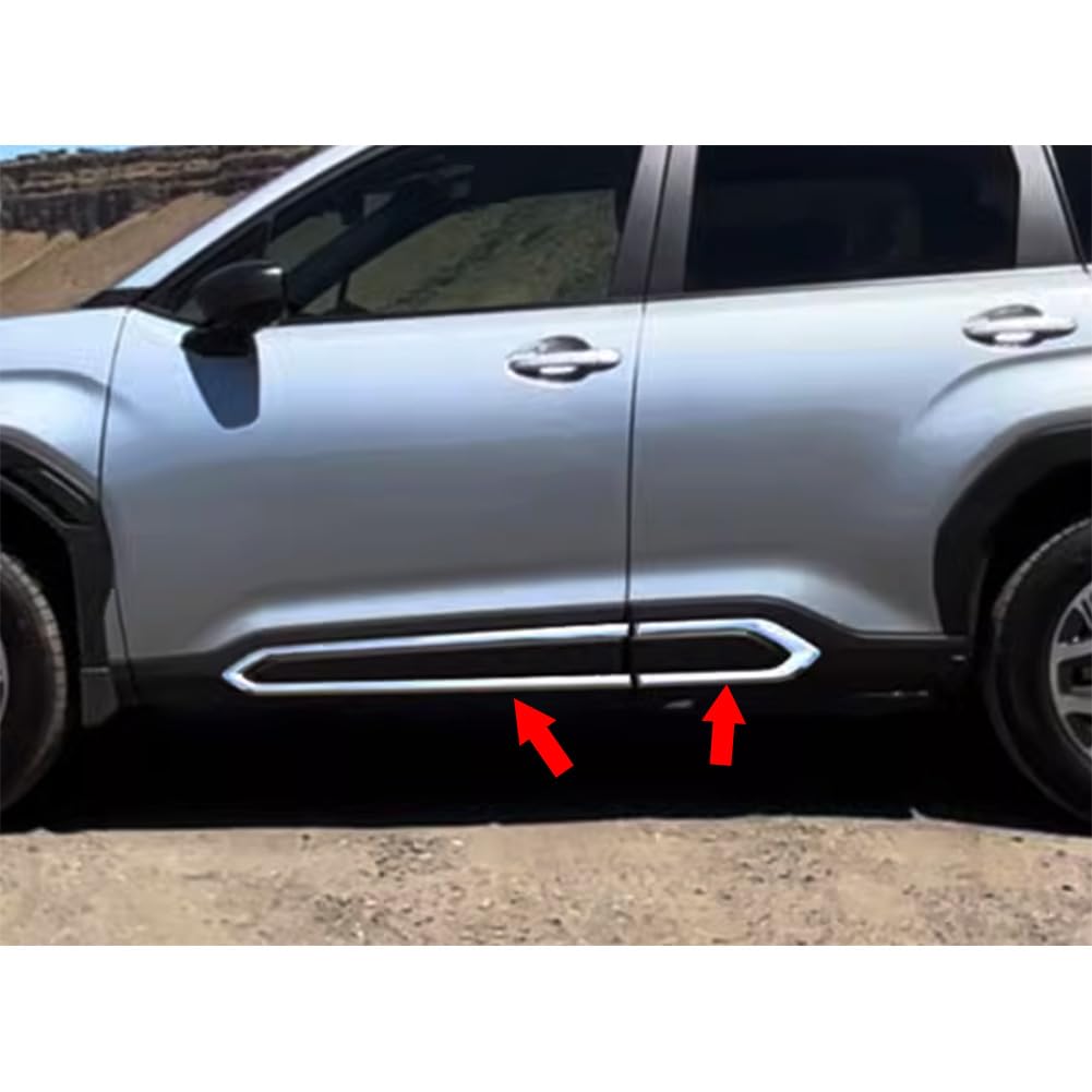 RUIQ Side Door Under Moulds for the New Subaru Forester SL Chrome-Plated Series. Chrome-Plated.