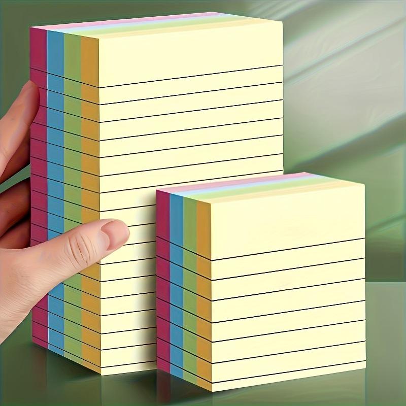 100Pcs/set Sticky Notes - 4-Color Memo Pads, Tearable for Office, Home & School, Perfect for Holidays & Gifting