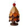 Christmas Tree Trivet Mats Set Heat-Resistant Wood Tripod Pot Holder Stain Resistant Table Protectors for Kitchen Dining