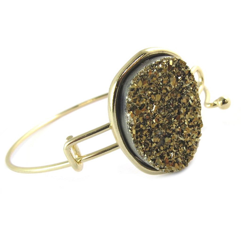 Les Trésors De Lily [P0100] - Bracelet créateur 'Minéralia' doré