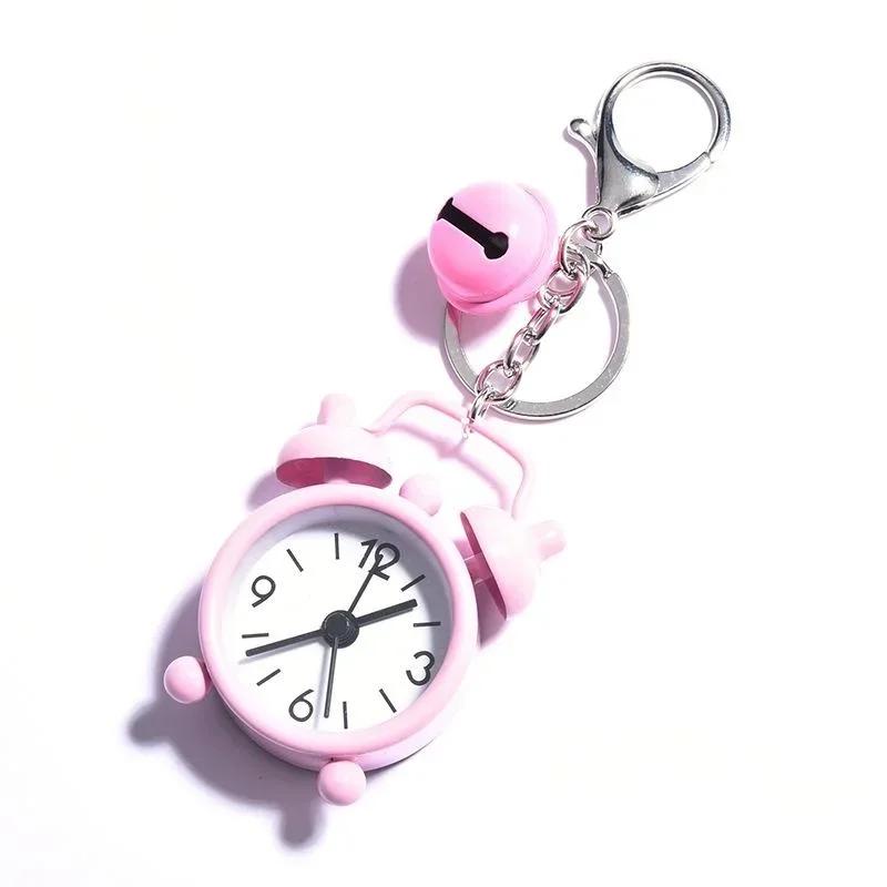 1pc Mini Alarm Clock Keychain Creative Car Ornament Bag Pendant Ornament Couple Key Chain Small Gift Home Decor