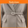 Style Womens Minimalist Derma Waist Belt Metal Buckle Dress Suit Shapewear Belt