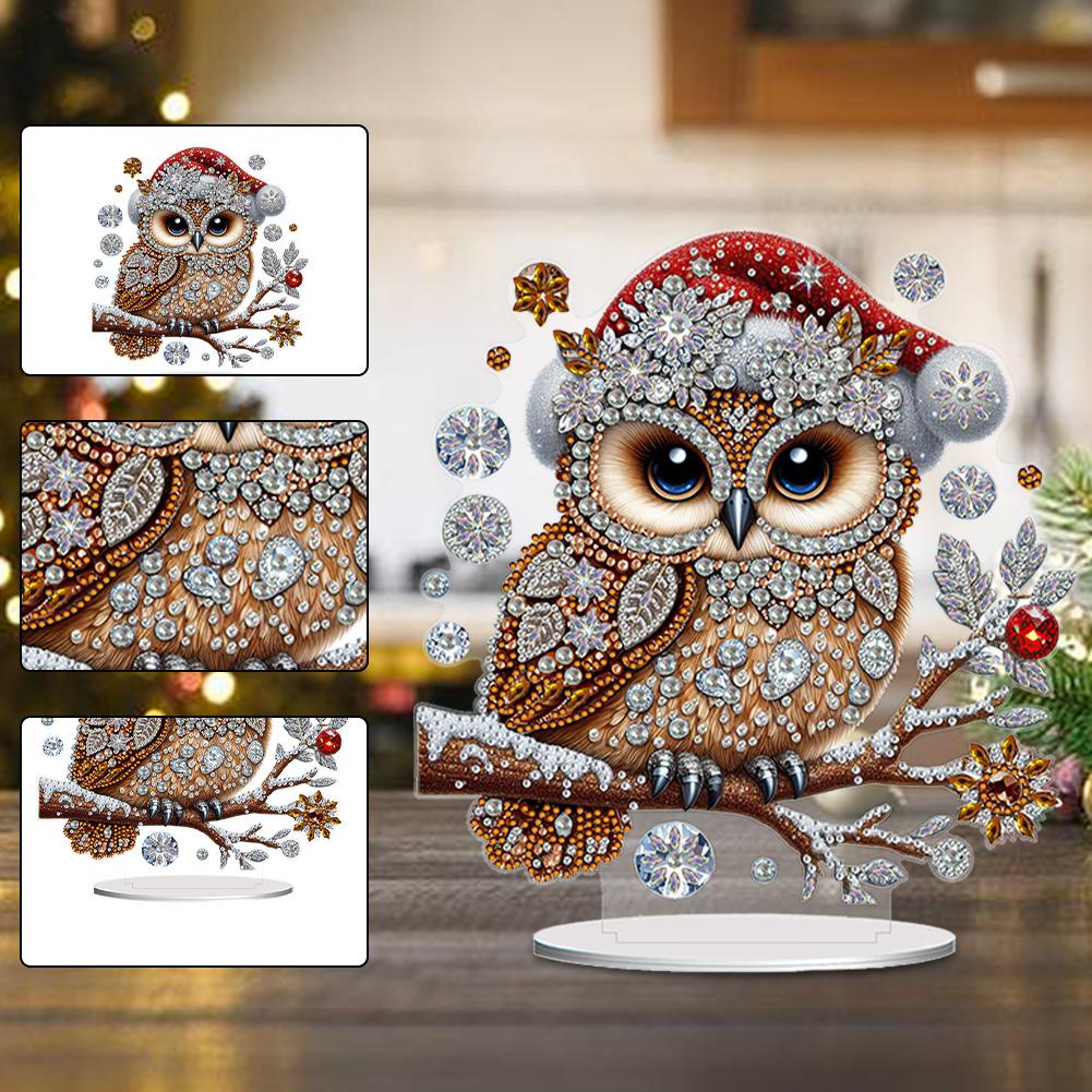 Acrylic Special Shaped Winter Animal Diamond Painting Tabletop Ornaments Kit Table Top Diamond Painting Ornament Kits for Adults