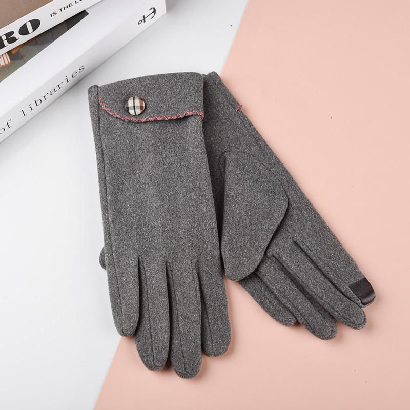 Nowe Damskie Rękawiczki z Futra Królika z Ekranem Dotykowym: Styl koreański Jazda na rowerze i jazda samochodem, Urocze podszycie z polaru na zimną pogodę