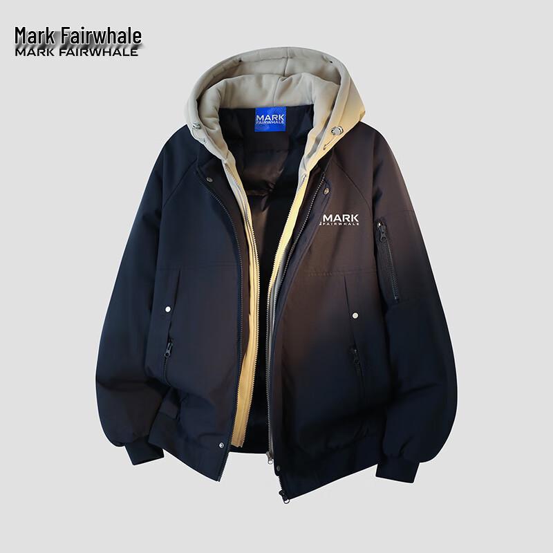 Mark Fairwhale Herren Trendige Faux-Layered Gepolsterte Jacke