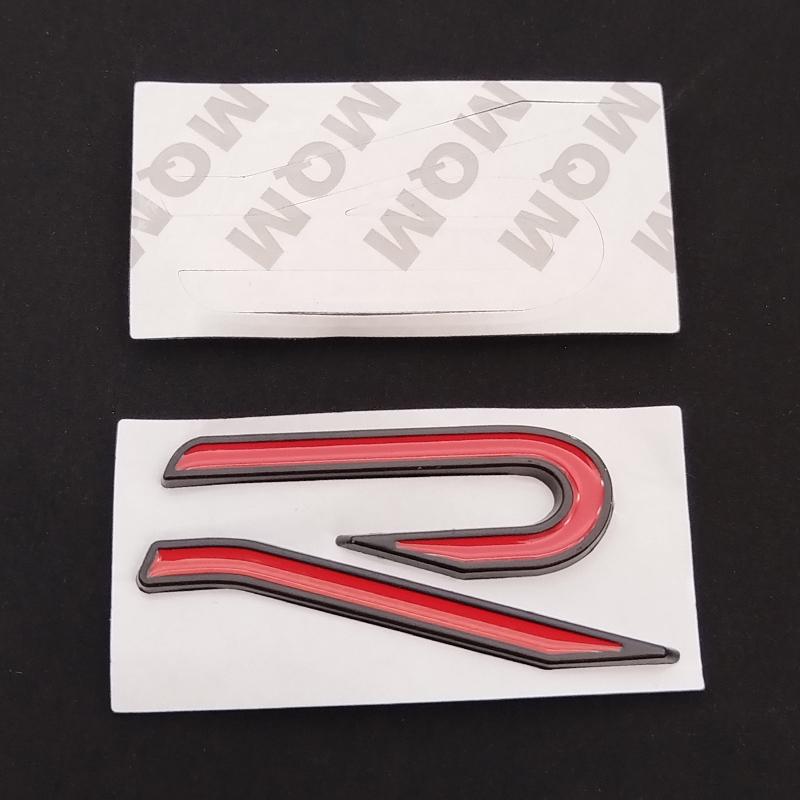 Für VW Volkswagen 2026 Neues 3D Metall R Logo Emblem Autokarosserie Heckklappenaufkleber für VW Volkswagen GTI R Rline Golf Be