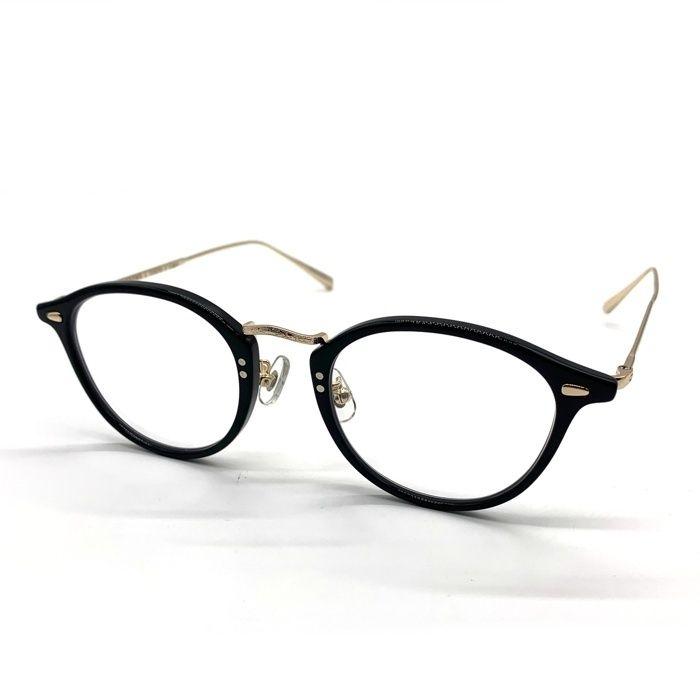 Used UNITED ARROWS KANEKO OPTICAL Kaneko Glasses Special Order Logan Logan Boston Glasses Eyewear Black Gold