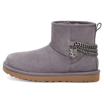 Stivali da neve classici Mini caldi durevoli antiscivolo comodi alla moda corti a metà polpaccio Stivali da donna viola grigio 1123668-SHA