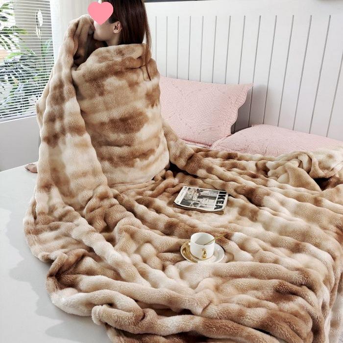 2025 Koc z bawełny bąbelkowej tie-dye