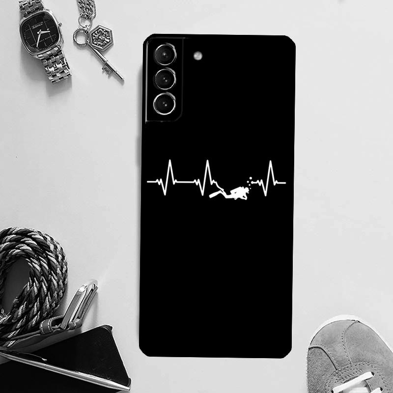 Scuba Diver Diving Case For Samsung Galaxy S25 Ultra S20 S21 S22 S23 Plus S9 S10 S25 FE S24 Ultra Cover Coque