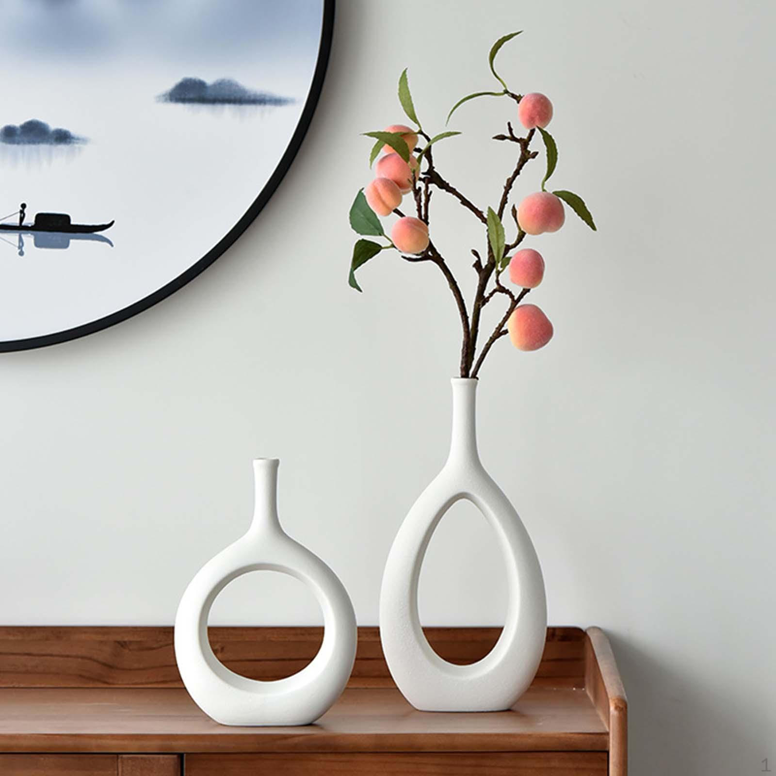 

Ceramic Hollow Flower Vases Bud Vase for home and desk Living Room Decoration белый