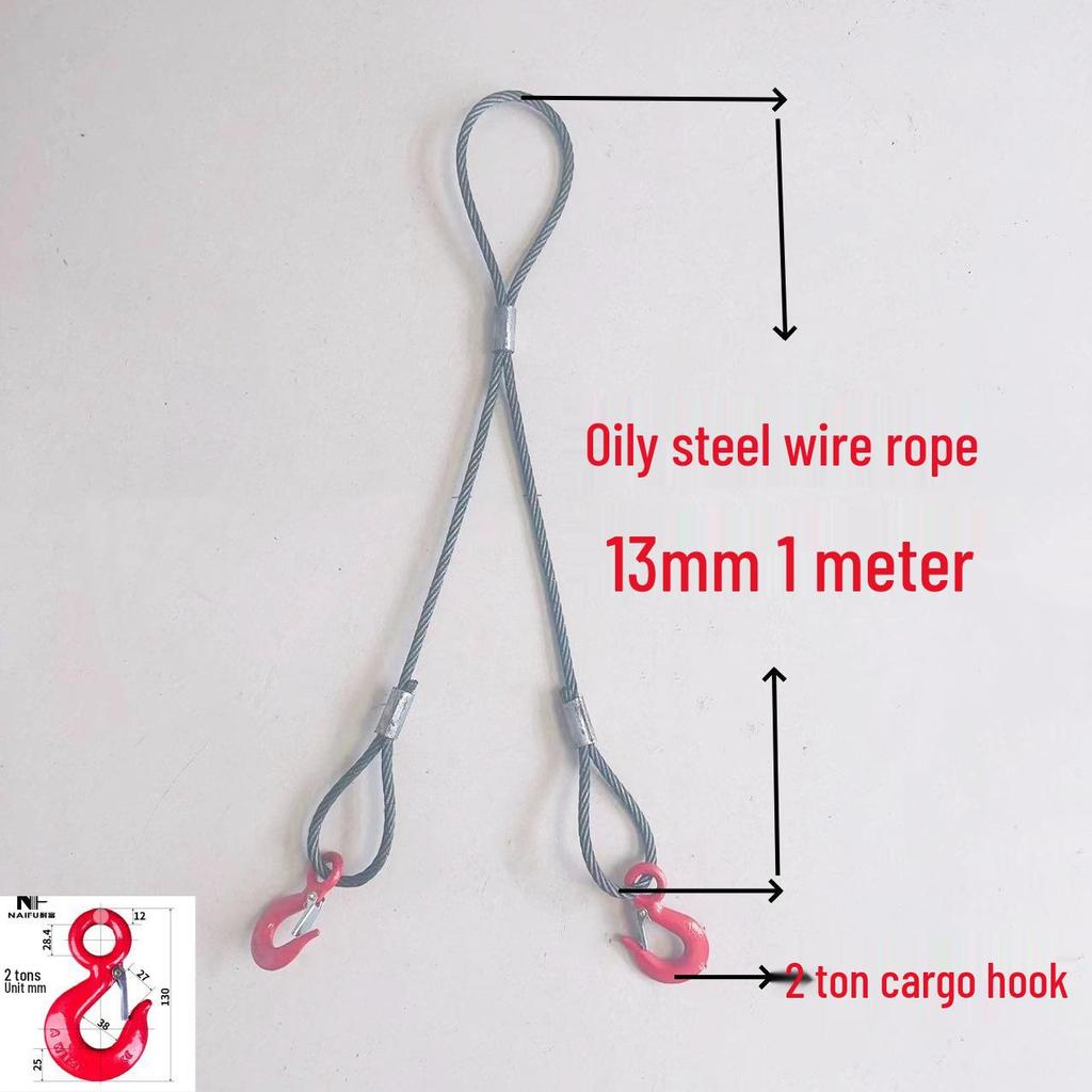 Vinç Bakım Riggingi için Kancalı İki Bacaklı Preslenmiş Tel Halat Sapan