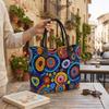 Colorful Dot Art Tote Bag Large Capacity Casual Shoulder Bag for Daily Shopping Travel