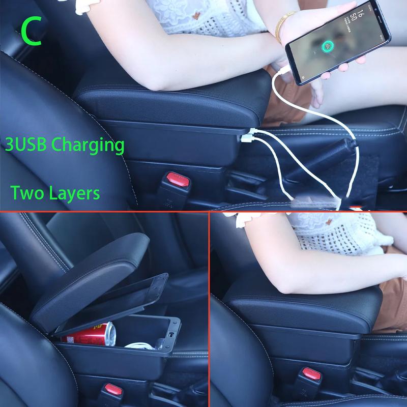 For MG3 armrest box For new MG3 car armrest box central storage box Interior modification charging car supplies right driver