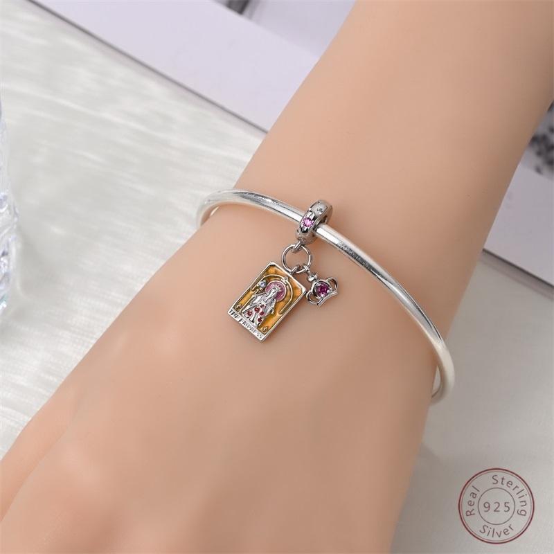 Hot 100 Copper Tarot Queen Shining Zircon Bead Charms 3mm Do It Yourself Holiday Exquisite Jewellery Gift Making