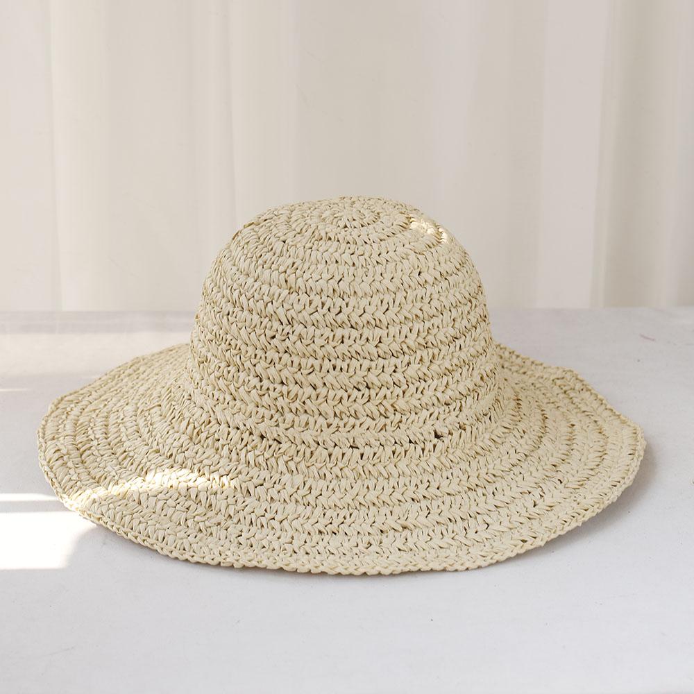 FASHION Handmade High Quality Simple 2026 NEW Sun Hat Floppy Summer Hats For Women Beach Panama Straw Dome Bucket Hat