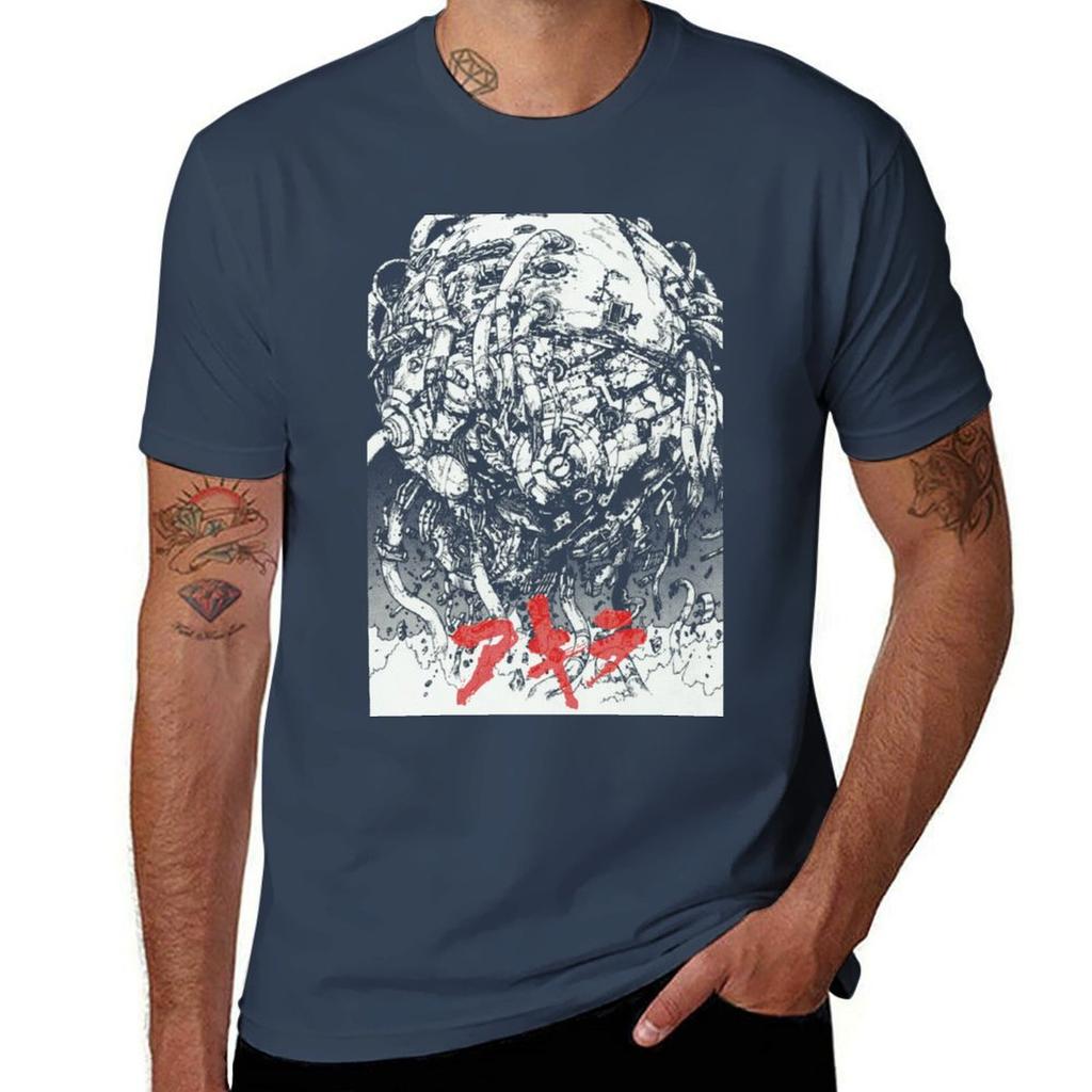 Akira Black background TShirt Basic Solid Color Casual Tee Shirt