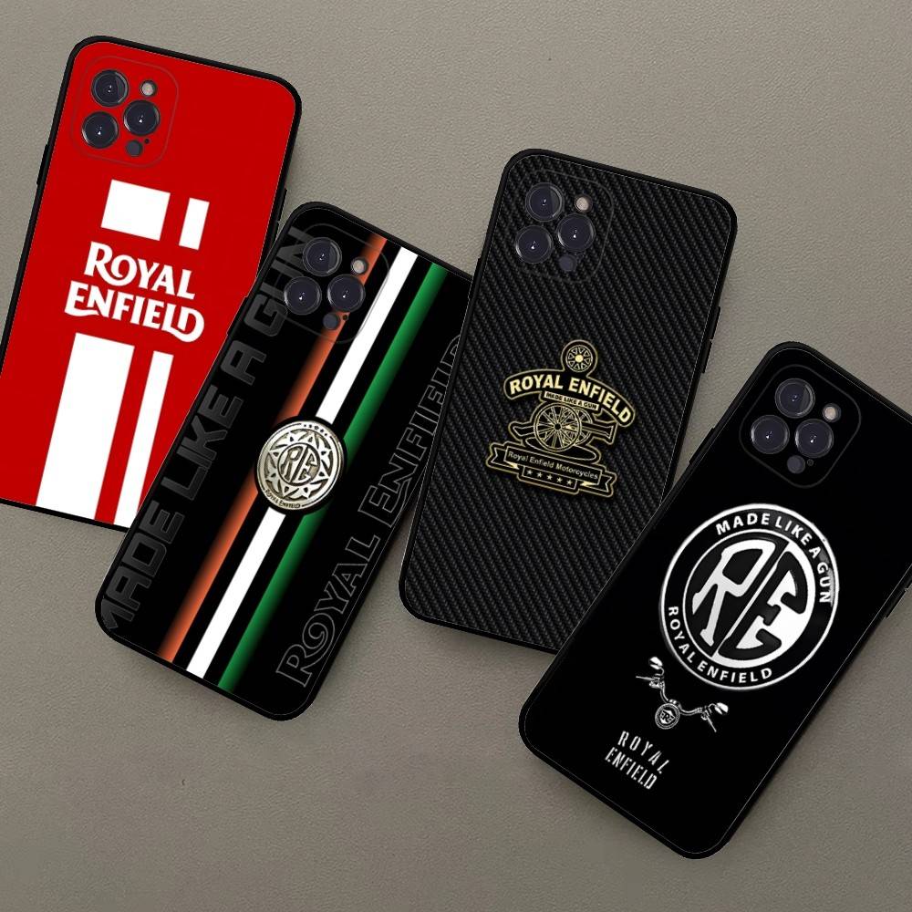 Coque de téléphone Logo R-ROYALS E-ENFIELDS Pour IPhone 17 16 15 14 13 12 Mini 11 Pro Plus Housse Souple en Silicone