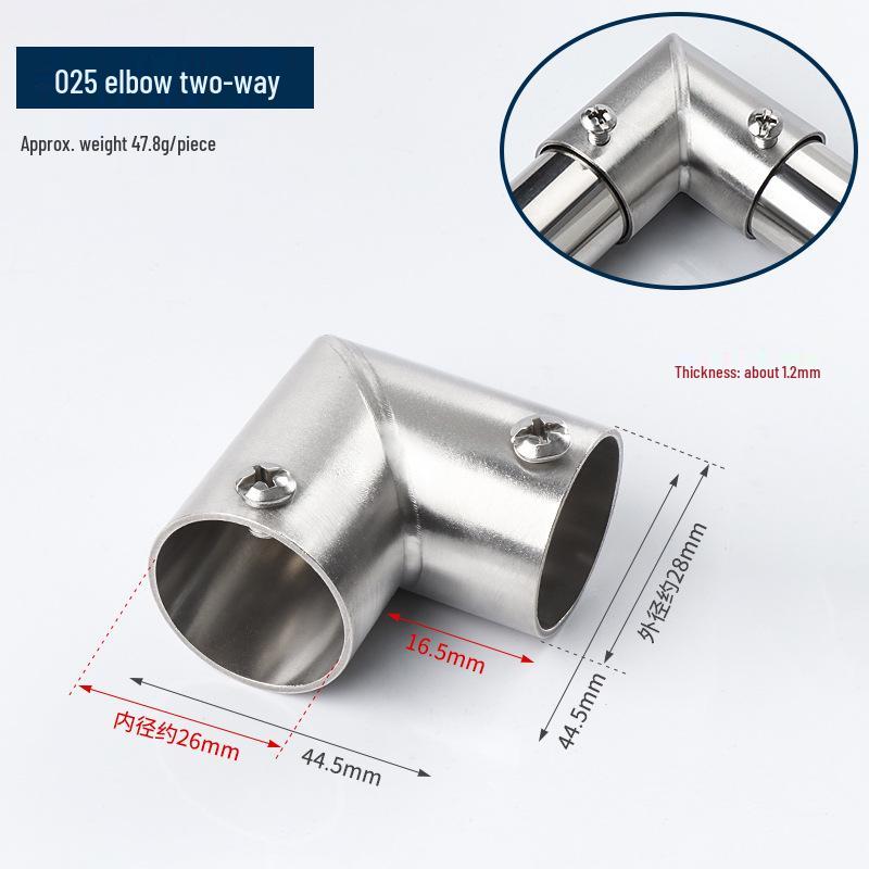 Stainless Steel Pipe Fittings for Clothes Racks and Shelves
