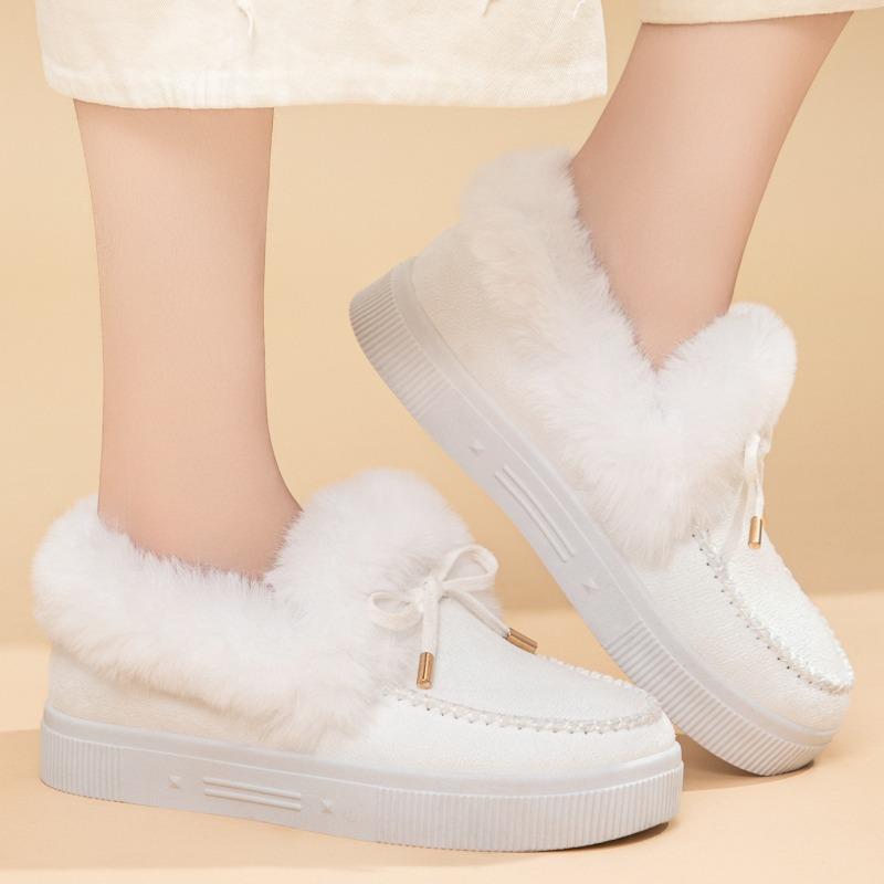 Women's Shoes, Cotton Shoes, Oversized Fleece and Thickened Cotton Boots, Warm Snow Boots