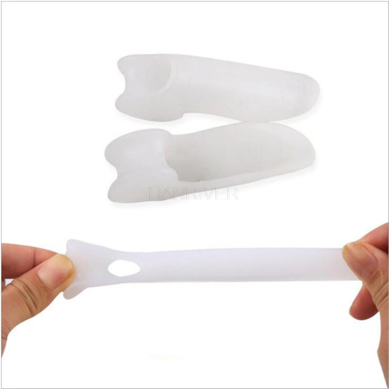2 Pcs= 1 Pair Little Toe Varus Separator Bunion Overlapping Corrector Silicone Pad Thumb Valgus Straighten Orthosis