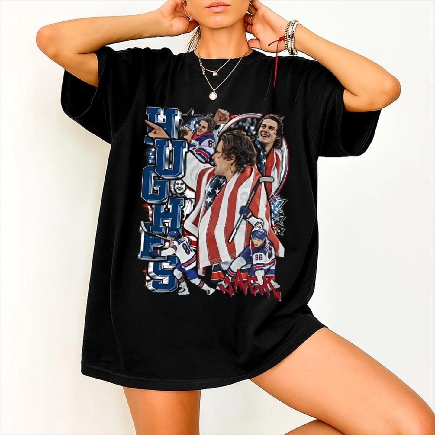 Jack Hughes 86 USA Champions American T-Shirt S